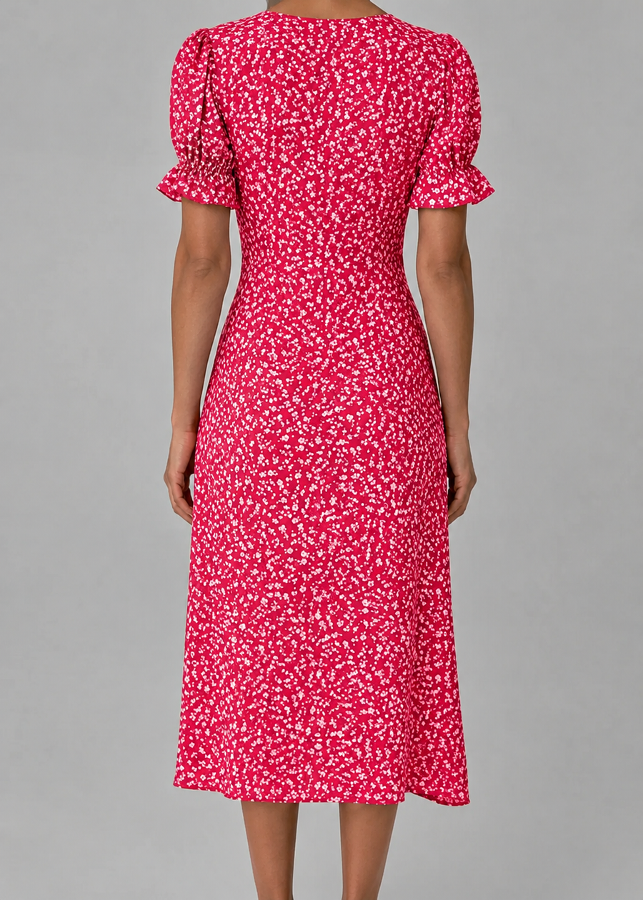 Carmen | Floral Buttoned Wrap Dress