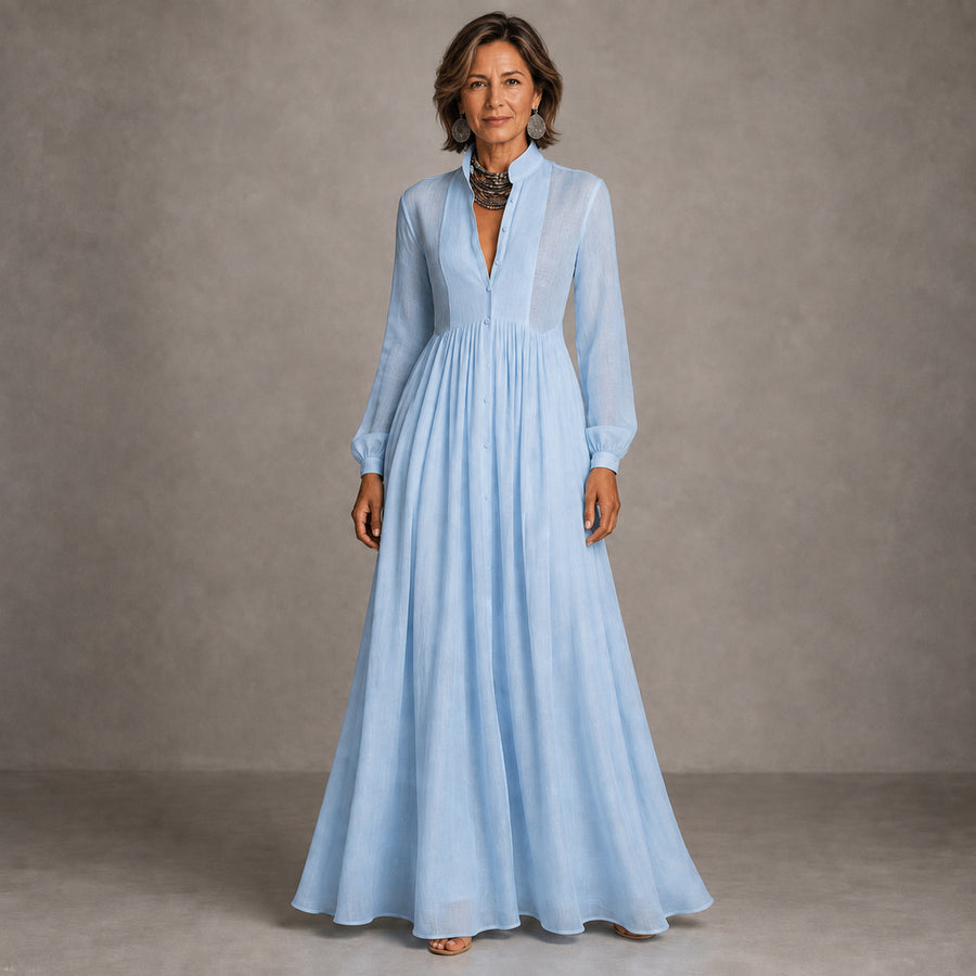 Elowira | Flowing Button-Down Maxi Dress