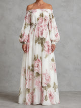 Pivoine | Off-Shoulder Floral Maxi Dress