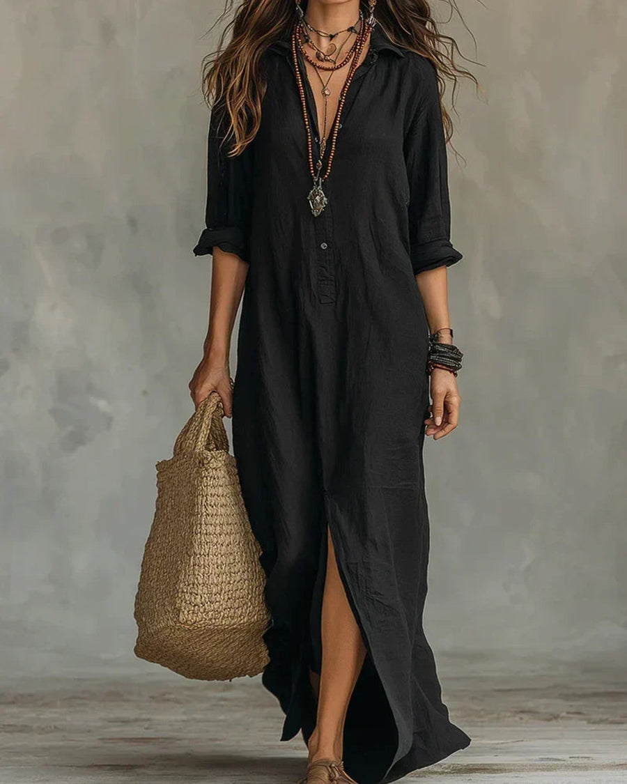 Willow | Effortless Button-Down Maxi Dress