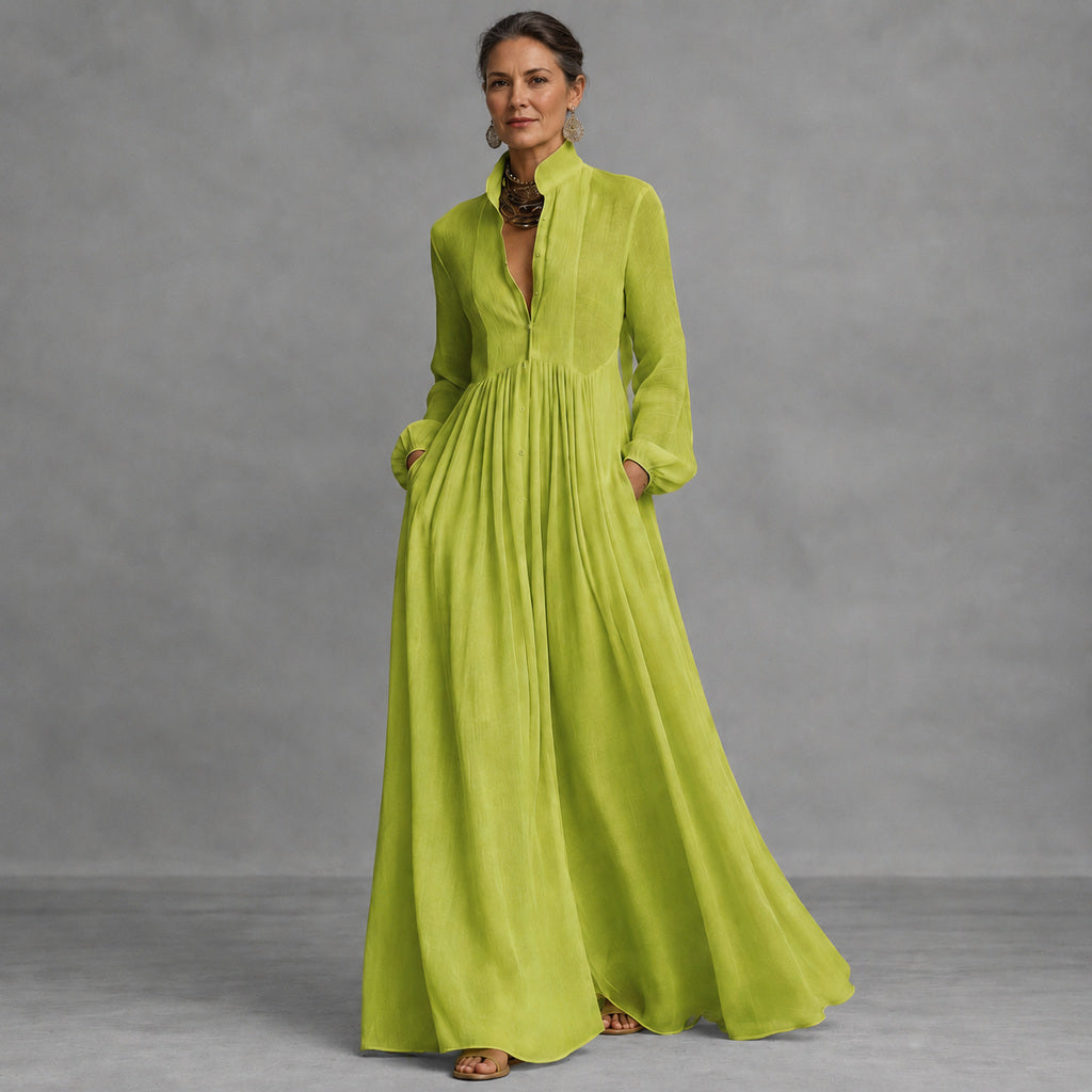 Elowira | Flowing Button-Down Maxi Dress