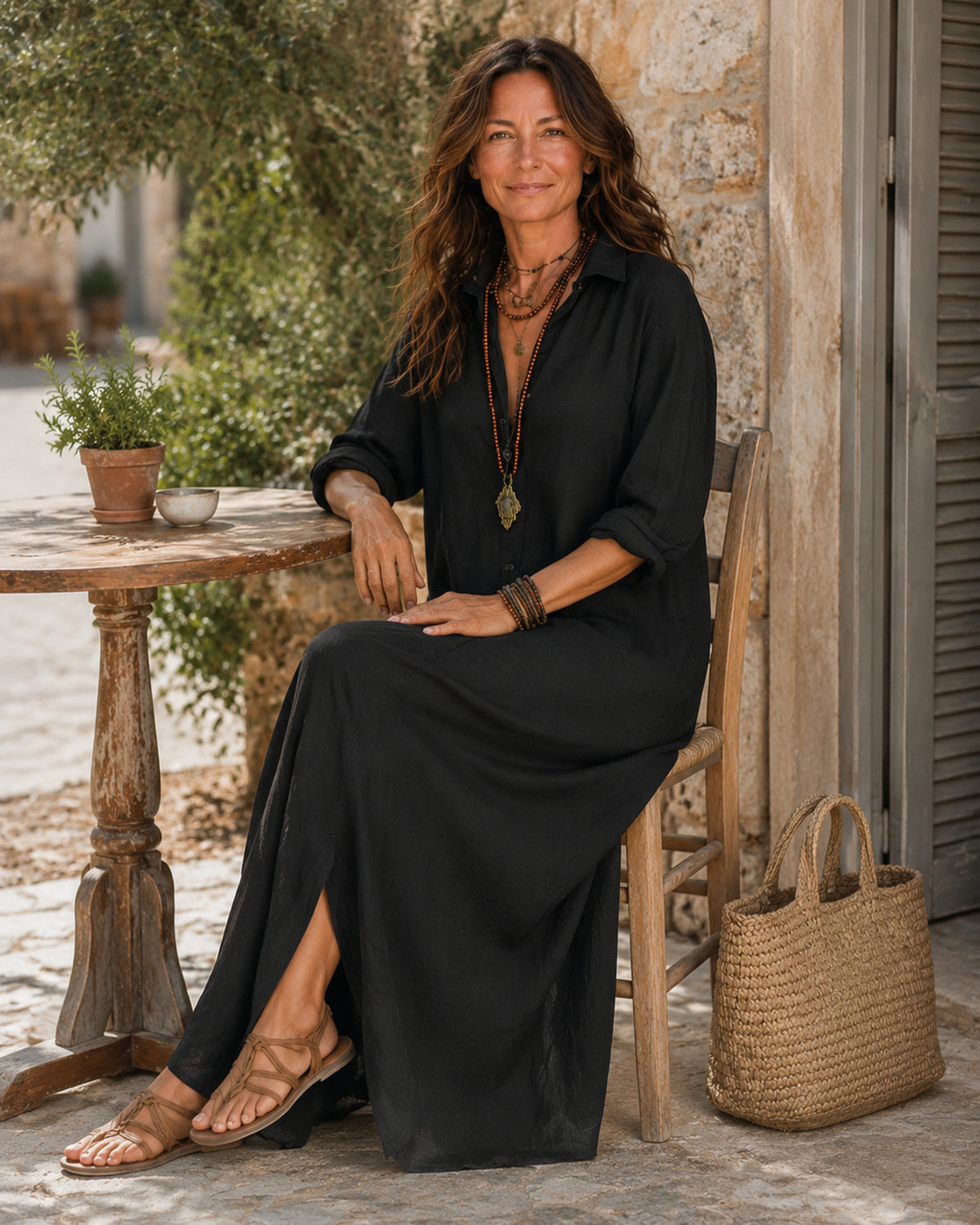 Willow | Effortless Button-Down Maxi Dress