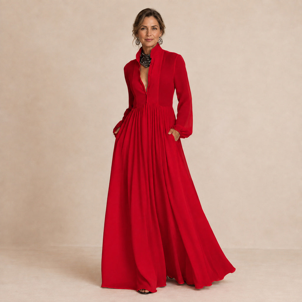 Elowira | Flowing Button-Down Maxi Dress