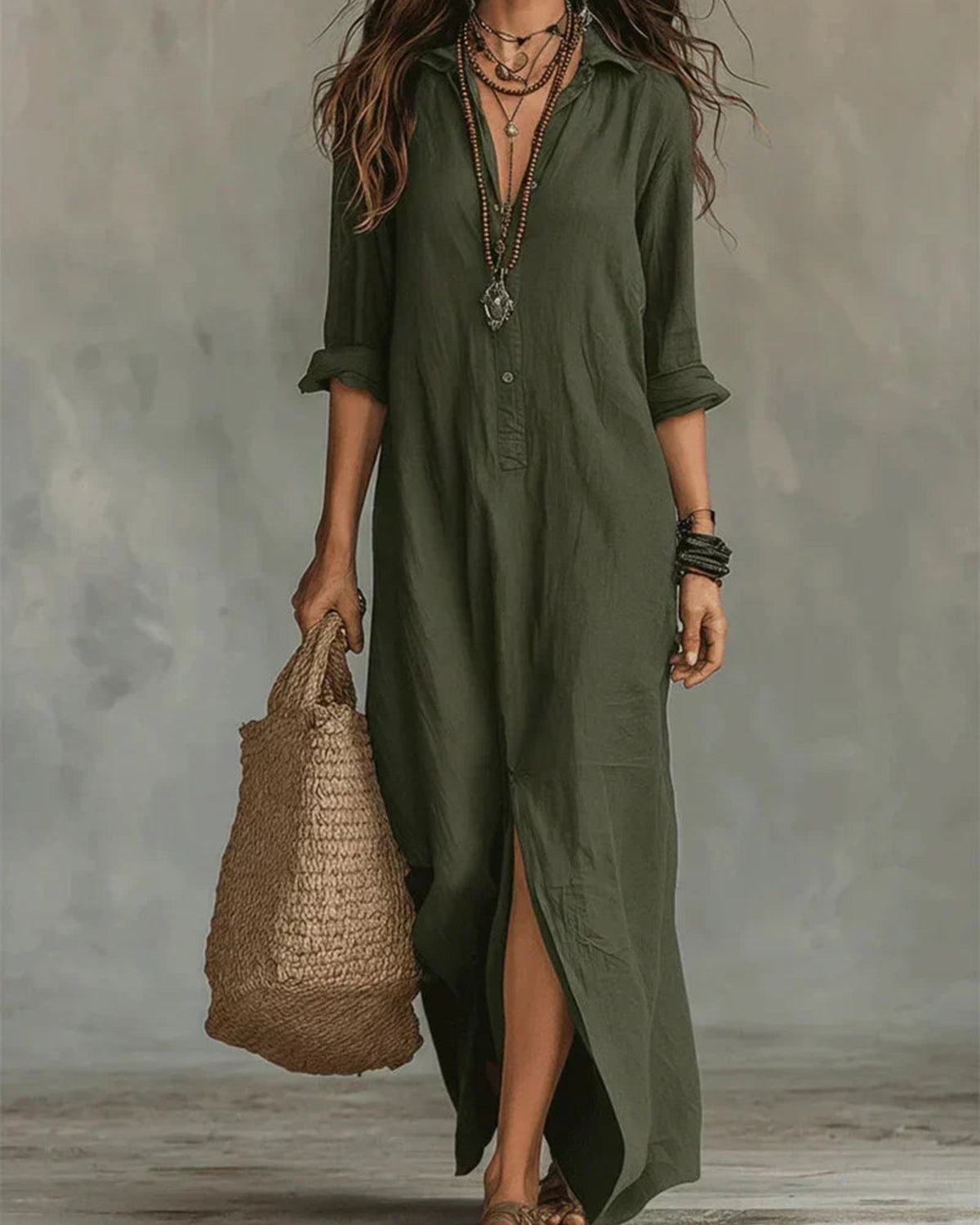 Willow | Effortless Button-Down Maxi Dress