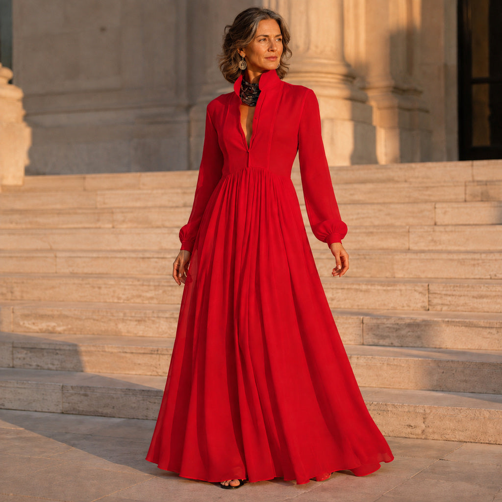 Elowira | Flowing Button-Down Maxi Dress