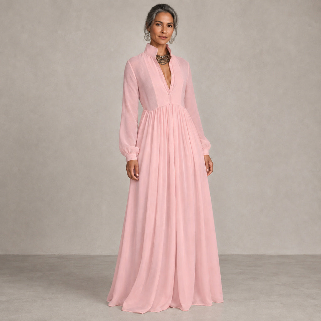 Elowira | Flowing Button-Down Maxi Dress