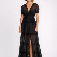 Gillian | Lace Panel Maxi Dress (front)