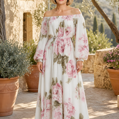 Pivoine | Off-Shoulder Floral Maxi Dress – lifestyle 1