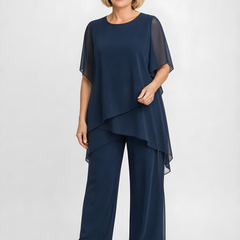 Chiara | Flowing Occasion Set – Blue (detail)