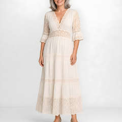 Gillian | Lace Panel Maxi Dress (front)