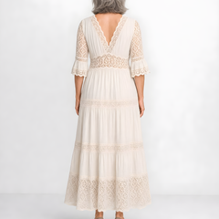 Gillian | Lace Panel Maxi Dress (back)
