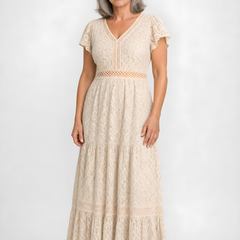 Gillian | Lace Panel Maxi Dress (detail)