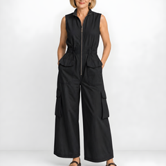 Ursula | Utility Zip Jumpsuit – Black