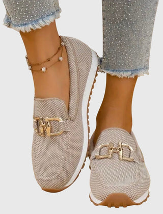 Lili | Loafer Trainer with Gold Detail