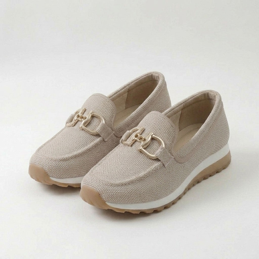 Lili | Loafer Trainer with Gold Detail