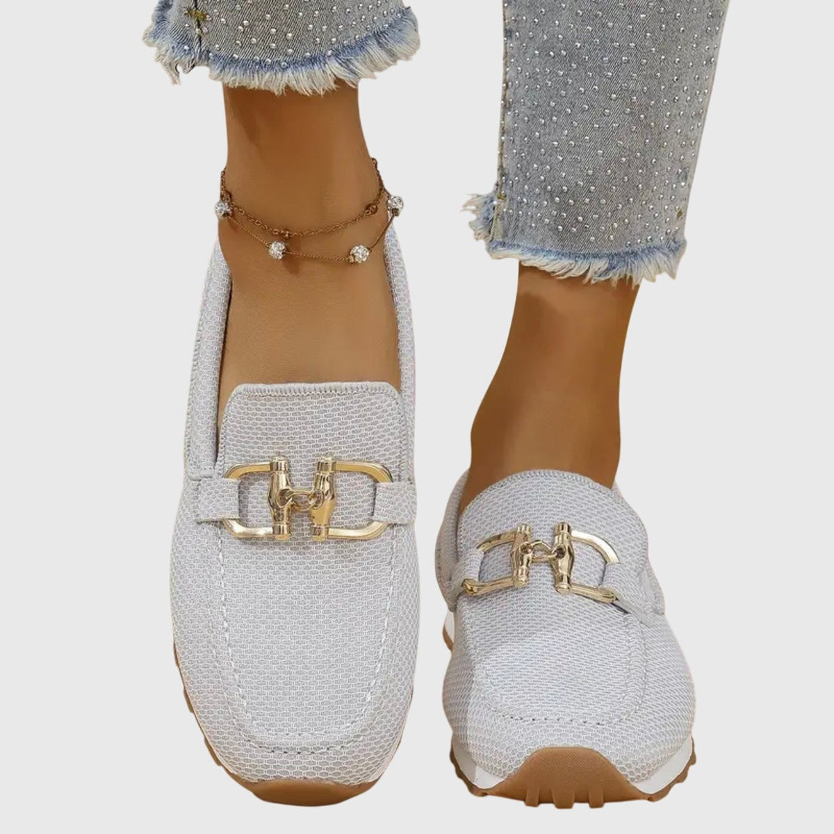 Lili | Loafer Trainer with Gold Detail