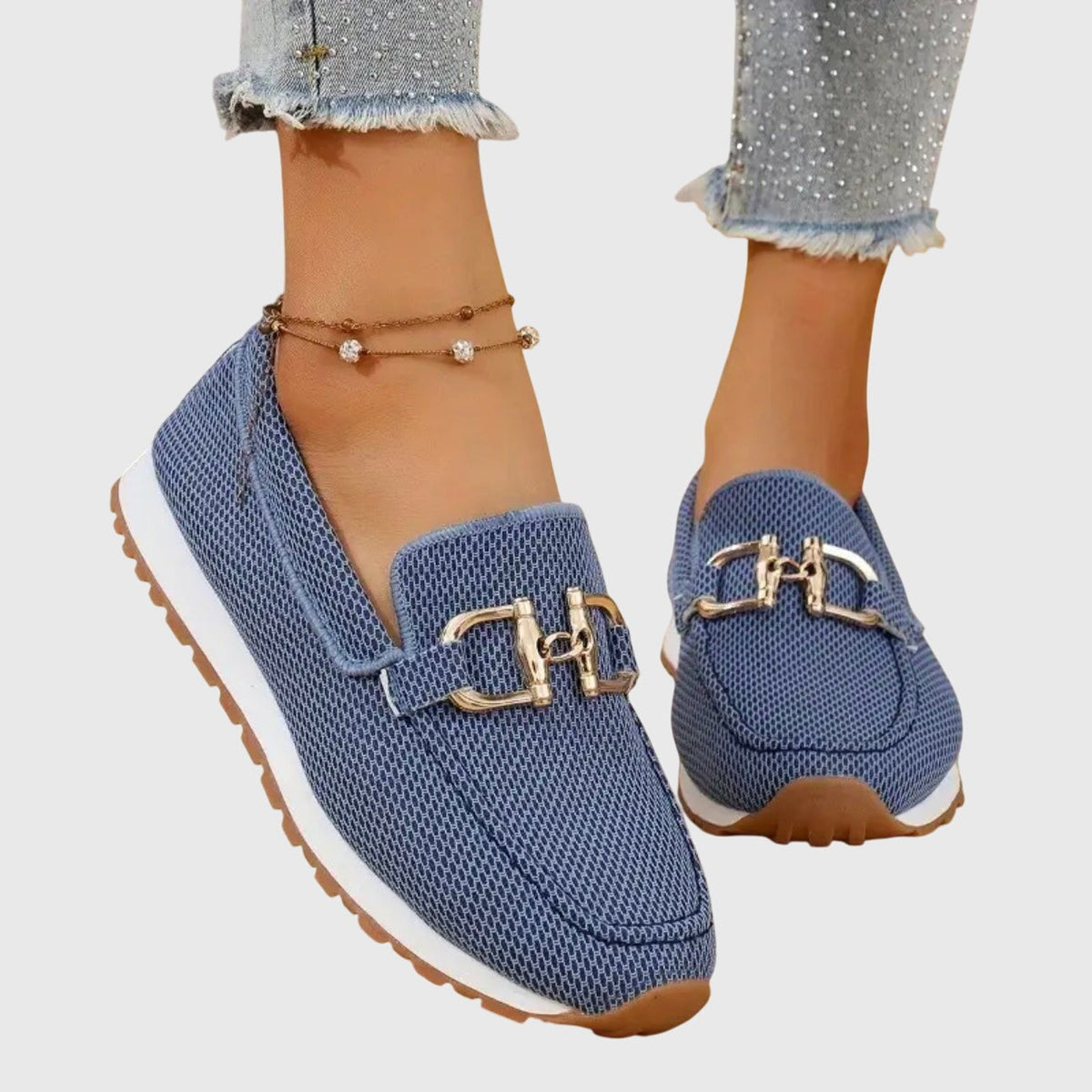 Lili | Loafer Trainer with Gold Detail