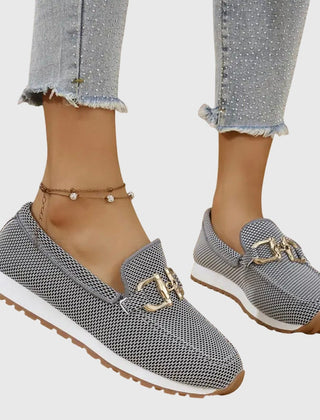Lili | Loafer Trainer with Gold Detail