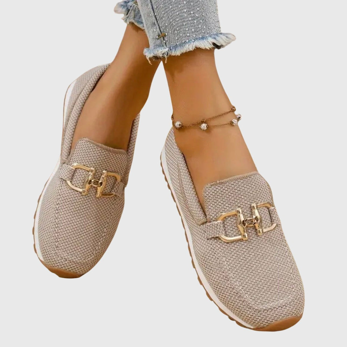 Lili | Loafer Trainer with Gold Detail