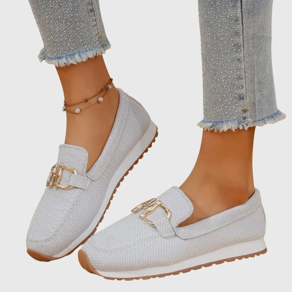 Lili | Loafer Trainer with Gold Detail