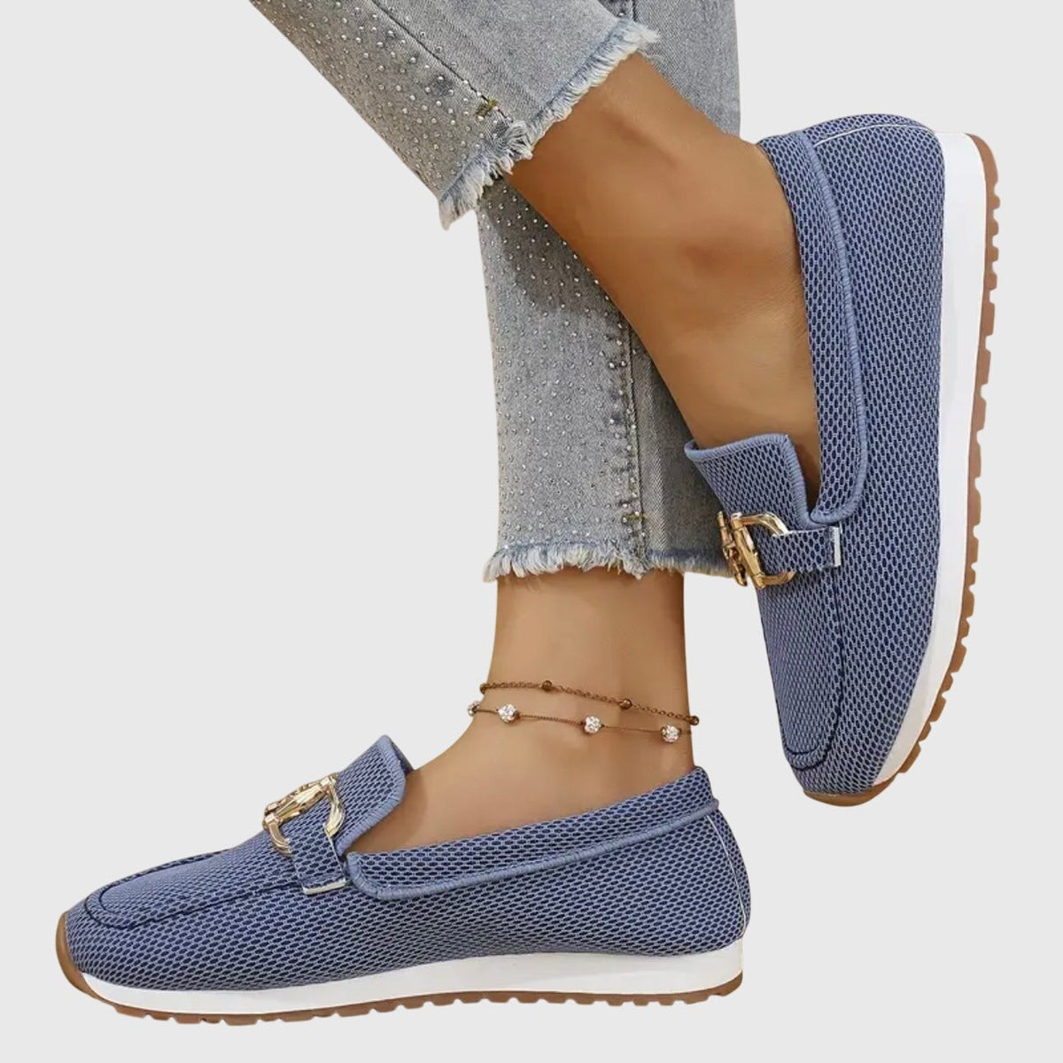 Lili | Loafer Trainer with Gold Detail