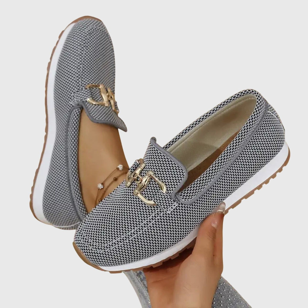 Lili | Loafer Trainer with Gold Detail