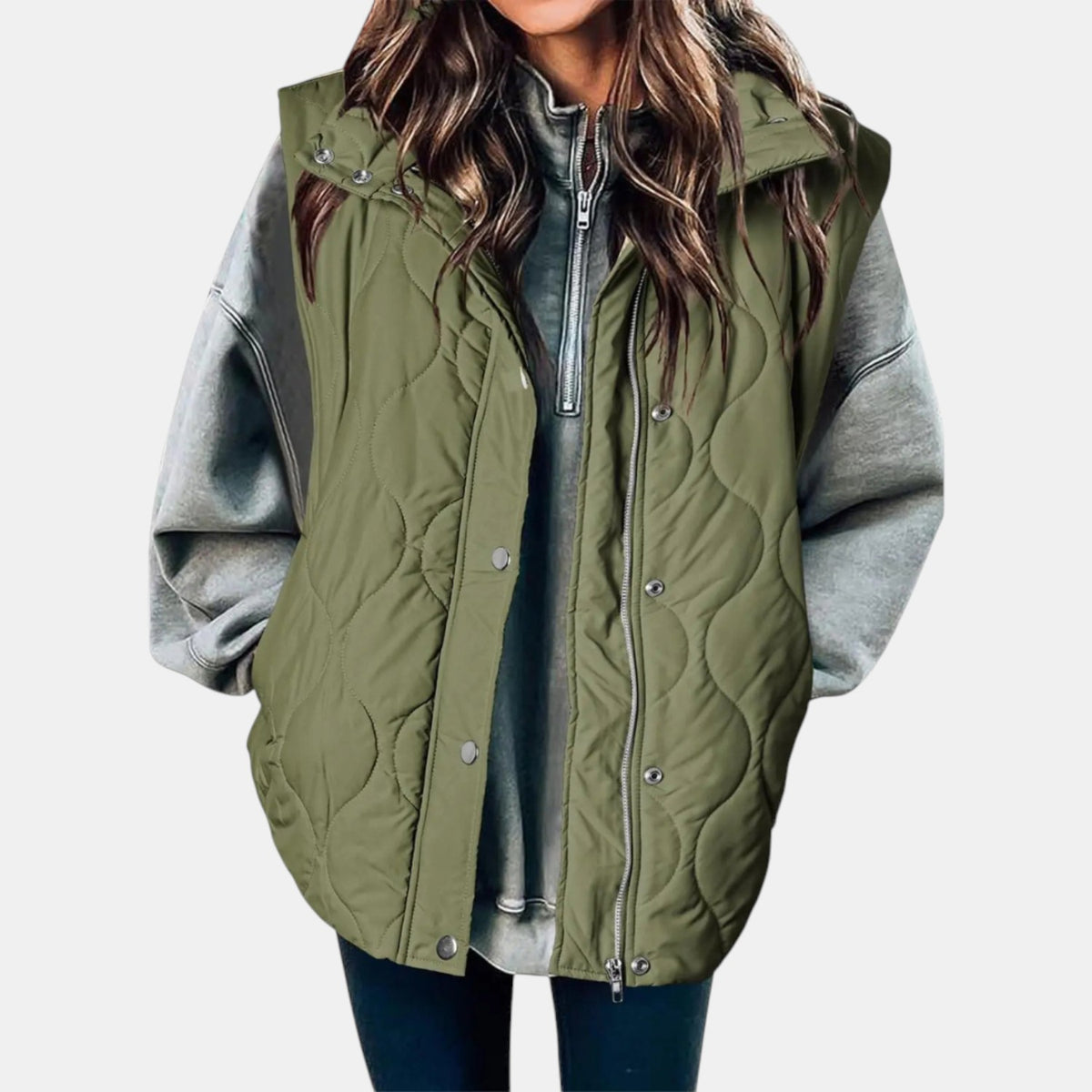 Audrey | Quilted Hooded Puffer Gilet