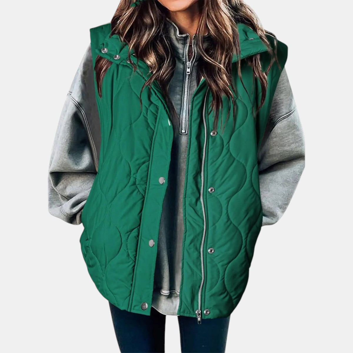 Audrey | Quilted Hooded Puffer Gilet