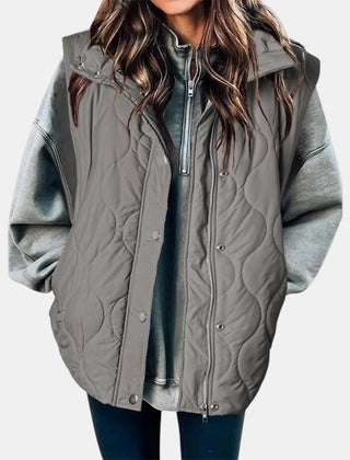 Audrey | Quilted Hooded Puffer Gilet