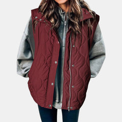 Audrey | Quilted Hooded Puffer Gilet