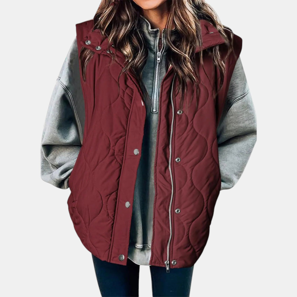 Audrey | Quilted Hooded Puffer Gilet