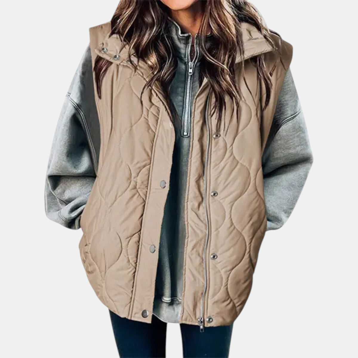 Audrey | Quilted Hooded Puffer Gilet