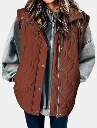 Audrey | Quilted Hooded Puffer Gilet