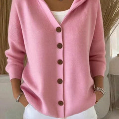 Rocío | Hooded Button Knit Cardigan