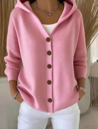 Rocío | Hooded Button Knit Cardigan