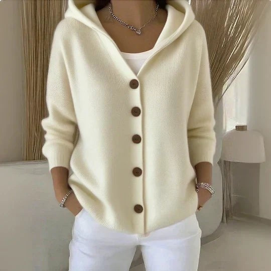 Rocío | Hooded Button Knit Cardigan