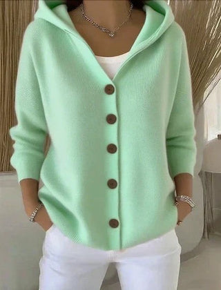Rocío | Hooded Button Knit Cardigan