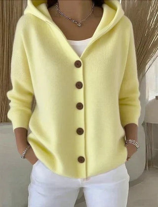 Rocío | Hooded Button Knit Cardigan