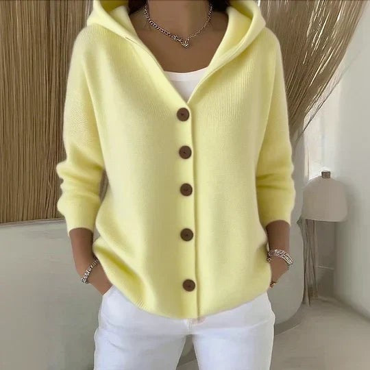 Rocío | Hooded Button Knit Cardigan
