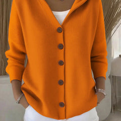 Rocío | Hooded Button Knit Cardigan
