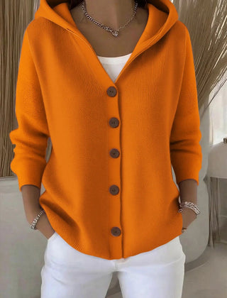 Rocío | Hooded Button Knit Cardigan