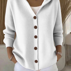 Rocío | Hooded Button Knit Cardigan