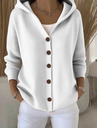 Rocío | Hooded Button Knit Cardigan