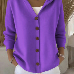 Rocío | Hooded Button Knit Cardigan