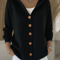 Rocío | Hooded Button Knit Cardigan