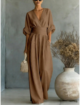 Clarissa | Wide-Leg V-Neck Jumpsuit