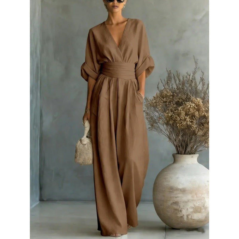 Clarissa | Wide-Leg V-Neck Jumpsuit