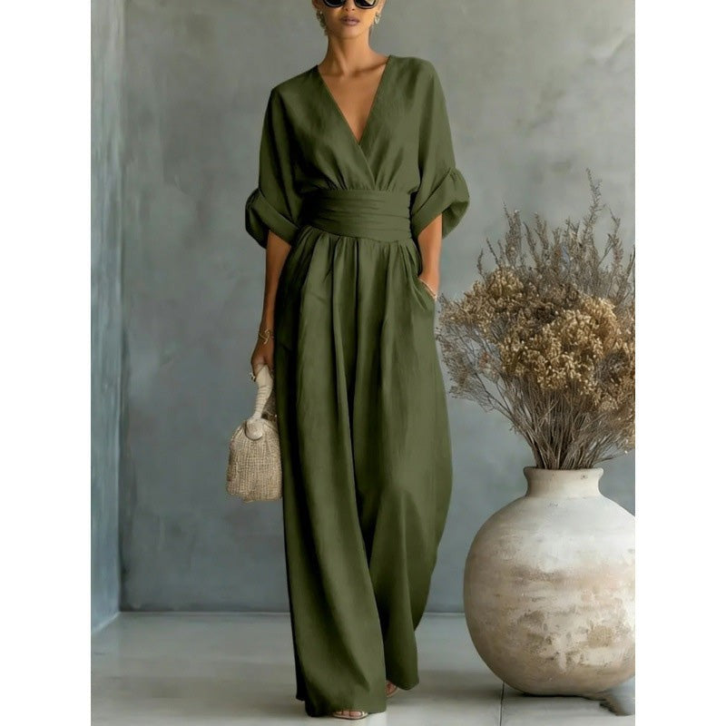 Clarissa | Wide-Leg V-Neck Jumpsuit