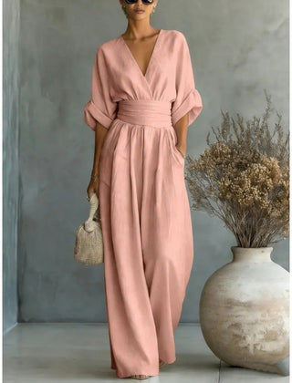 Clarissa | Wide-Leg V-Neck Jumpsuit