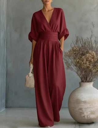 Clarissa | Wide-Leg V-Neck Jumpsuit